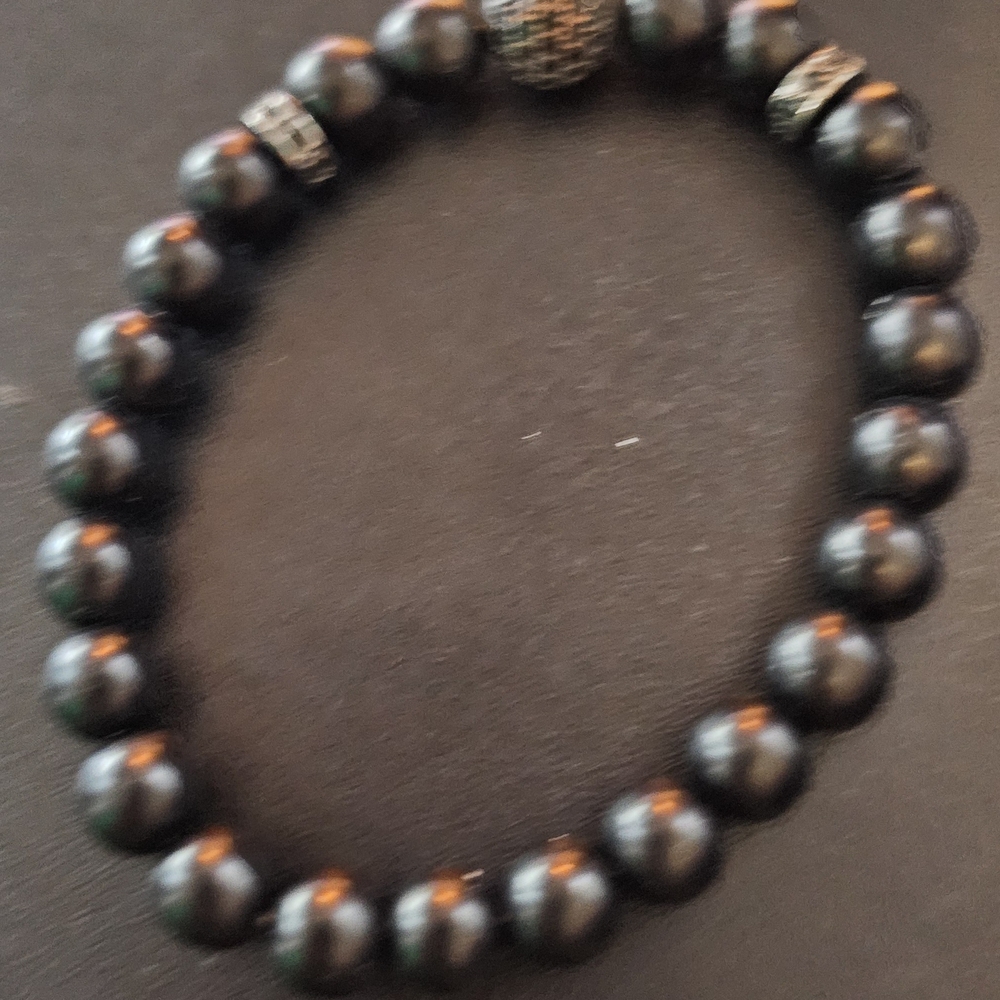 Black Beaded Bracelet